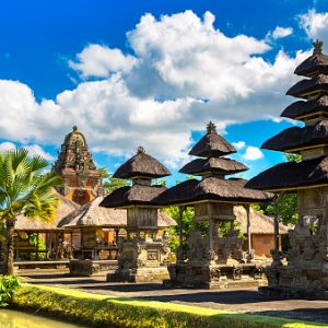Taman Ayun Temple on Bali, Indonesia in a sunny day